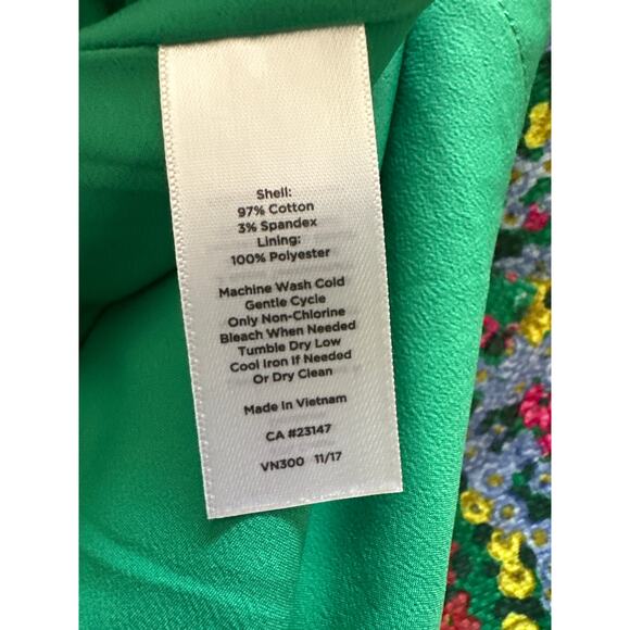 Talbots Floral Pencil Skirt Green 12 - Picture 10 of 10